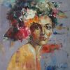 Blooming Mind | Oil And Acrylic Painting in Paintings by Julia Klimova | Hotel Bella Grace in Charleston. Item composed of canvas