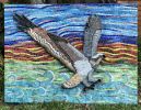 Osprey, Garden Mosaic | Wall Sculpture in Wall Hangings by Gila Mosaics Studio. Item made of cement & glass