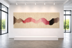 HERMODIKE - Large-Scale Wool Fiber Art Wall Hanging | Tapestry in Wall Hangings by Olivia Fiber Art. Item composed of wood and wool in boho or minimalism style