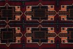 Rug & Kilim's Baluch Runner Rug in Burgundy with Geometric | Area Rug in Rugs by Rug and Kilim