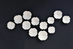 Grace - Wall art installation flowers, handmade in England f | Wall Sculpture in Wall Hangings by Elizabeth Prince Ceramics. Item made of ceramic