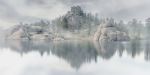 Misty Reflection | Wall Treatments by Jay Mason. Item in coastal or mediterranean style