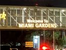 Hard Rock Stadium Pedestrian Bridge | Signage by Jones Sign Company. Item made of metal