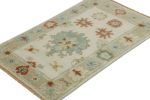 Rug & Kilim’s Oushak Rug in Beige-Cream with Medallion | Area Rug in Rugs by Rug and Kilim