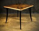 Uccello Argentine Rosewood Sabre-Leg Writing Table | Desk in Tables by Costantini Design. Item made of wood & metal