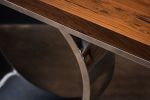 Polished Steel and Wood Console Table from Costantini, Donte | Tables by Costantini Design. Item composed of wood and steel