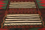 Vintage Afghan Kilim with Polychromatic Geometric Patterns | Area Rug in Rugs by Rug and Kilim. Item made of wool