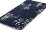 Rug & Kilim’s Chinese Art Deco Rug, Navy Blue with Bright | Area Rug in Rugs by Rug and Kilim