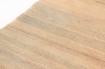 Vintage Geometric Striped Beige Cream and Blue Wool Kilim | Area Rug in Rugs by Rug and Kilim