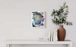 Blue Collage Art | Mixed Media by NAMYOONSOOART. Item made of canvas