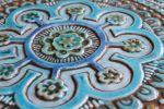 Set of 8 large turquoise tiles Outdoor wall art installation | Tiles by GVEGA. Item composed of ceramic