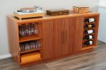 21st Century Mid-Century Modern Inspired Sapele Sideboard | Cabinet in Storage by Walker Design Studios. Item made of wood compatible with mid century modern and contemporary style