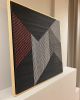 Fold Lines handowven 3 direction lines composition. | Wall Sculpture in Wall Hangings by Fault Lines. Item composed of fabric and synthetic
