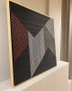 Fold Lines handowven 3 direction lines composition. | Wall Sculpture in Wall Hangings by Fault Lines by Matthias de Vogel. Item composed of fabric and synthetic