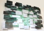 "Malachite" Glass and Metal Wall Art Sculpture | Wall Sculpture in Wall Hangings by Karo Studios. Item made of metal & glass