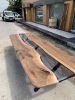 Epoxy Table Top, Walnut River Resin Table, Wood Dining Tabe | Dining Table in Tables by Tinella Wood. Item made of wood compatible with minimalism and contemporary style