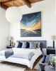 Aurora | Oil And Acrylic Painting in Paintings by Alison Haley Paul | SingleThread Farm - Restaurant - Inn in Healdsburg. Item composed of canvas and synthetic
