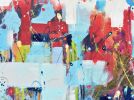Ember And Frost | Oil And Acrylic Painting in Paintings by Cynthia Ligeros. Item composed of canvas in mid century modern or contemporary style
