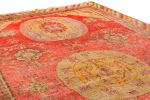 Antique Khotan Traditional Red and Yellow Wool Rug | Area Rug in Rugs by Rug and Kilim