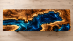 Epoxy Console Table, Wooden Resin Console Table Top | Tables by Handmade d. Item made of wood works with boho & country & farmhouse style