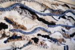 Large Scale Neutral and Blue Weaving | Wall Hangings by Ama Fiber Art