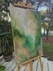 Speranza - Abstract green nature painting | Oil And Acrylic Painting in Paintings by Jennifer Baker Fine Art. Item composed of canvas in contemporary style