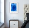 Dive Into Blue V | Oil And Acrylic Painting in Paintings by Maria Bacha. Item composed of paper and synthetic