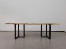 Egan Monkey Pod Resin Solid Wood Table Top 36" x 89" | Dining Table in Tables by Holzsch. Item made of wood works with minimalism & mid century modern style