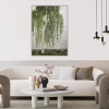 Weeping willow and constelations | Oil And Acrylic Painting in Paintings by Renee Bott. Item composed of canvas & synthetic compatible with contemporary and asian style