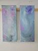 The Symphonies - Soft abstract floral paintings diptych | Oil And Acrylic Painting in Paintings by Jennifer Baker Fine Art. Item composed of canvas in boho or contemporary style
