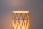 Wood Veneer Light Cylinder 33 | Pendants by ADAMLAMP. Item made of maple wood works with minimalism & japandi style