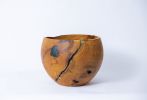 Sculptural Thuja Burl Vessel with Forest Green Resin Inlay | Decorative Bowl in Decorative Objects by Holzkunst Samuel Meisinger. Item made of wood & synthetic compatible with art deco style