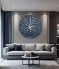 Blue Night Waterlily art panel | Wall Sculpture in Wall Hangings by Julia Gorbunova. Item made of glass compatible with minimalism and contemporary style