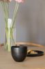 Black Matte Stoneware Egg Shaped Coffee Cup | Drinkware by Creating Comfort Lab. Item made of stoneware