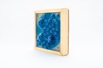 4x4 Framed Resin Wall Sculpture | Wall Hangings by Rooted in Resin. Item composed of wood & synthetic