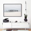 Minimalist coastal wall art, 'Old Pier' photography print | Photography by PappasBland. Item composed of paper in minimalism or contemporary style