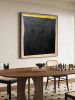 Luxury Gold and Carbon Painting on Spanish Linen Minimalist | Oil And Acrylic Painting in Paintings by RGB Fine Art. Item made of canvas works with minimalism & contemporary style