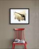 Smith & Wesson Gold. Pop art, Dada original painting. | Drawing in Paintings by Oplyart. Item made of paper works with minimalism & mid century modern style