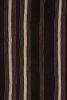 Vintage Kilim rug in Deep Brown with Red, and White Stripe | Area Rug in Rugs by Rug and Kilim