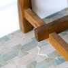 Sage Green & Shadow White Mosaic Tile | Tiles by Mosaics.co. Item made of stone works with boho & mid century modern style