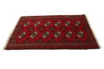Red Tribal 3' x 5' Turkoman Ghoochan Persian Rug | Small Rug in Rugs by Magic Rugs. Item composed of cotton