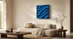 Ocean Wave Frameless Wood Wall Art | Wall Sculpture in Wall Hangings by Shopwoodly