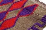 Vintage Moroccan Runner with Polychromatic Diamond Patterns | Area Rug in Rugs by Rug and Kilim