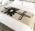SERIOUS PLAY: 2M LONG HANDWOVEN THROW | US $930 RETAIL | Linens & Bedding by BLACK LINE CRAZY | Designed by artist Mary van de Wiel. Item composed of fabric & fiber