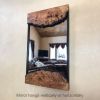 Stunning Live Edge Cherry Burl Mirror | Decorative Objects by Tom Weber - Weber Design Custom Woodwork. Item composed of wood and glass in boho or country & farmhouse style