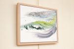 Mountainscape No. 8 : Original Watercolor Painting | Paintings by Elizabeth Becker. Item made of canvas works with minimalism & contemporary style