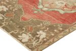 Vintage Turkish Rug in Pink & Cream with Colorful Floral | Area Rug in Rugs by Rug and Kilim