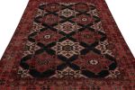 Vintage Persian Shiraz rug in Red and Black Floral Patterns | Area Rug in Rugs by Rug and Kilim