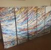 Cascade | Oil And Acrylic Painting in Paintings by Sangeeta Sagar. Item made of canvas with synthetic