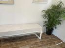 Concrete Bench | Benches & Ottomans by Linski Design - Concrete. Art. Microtopping. Art-topping. | יעלאטיס in Arugot. Item composed of steel and cement